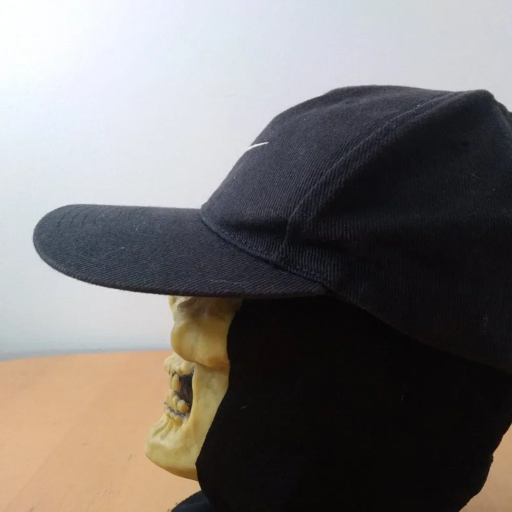 Vintage 90s Nike Swoosh Snap Back Hat Black